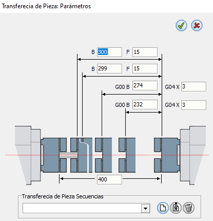Transferencia de parámetros en Torno